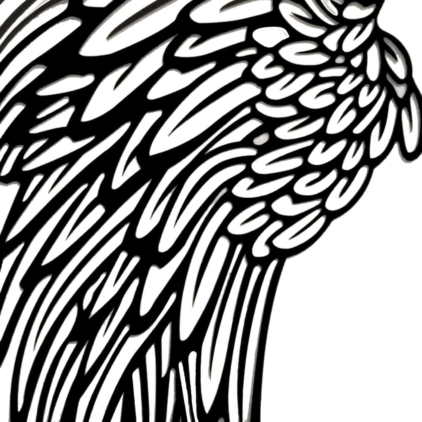 Metal Melek Kanatları Duvar Dekor