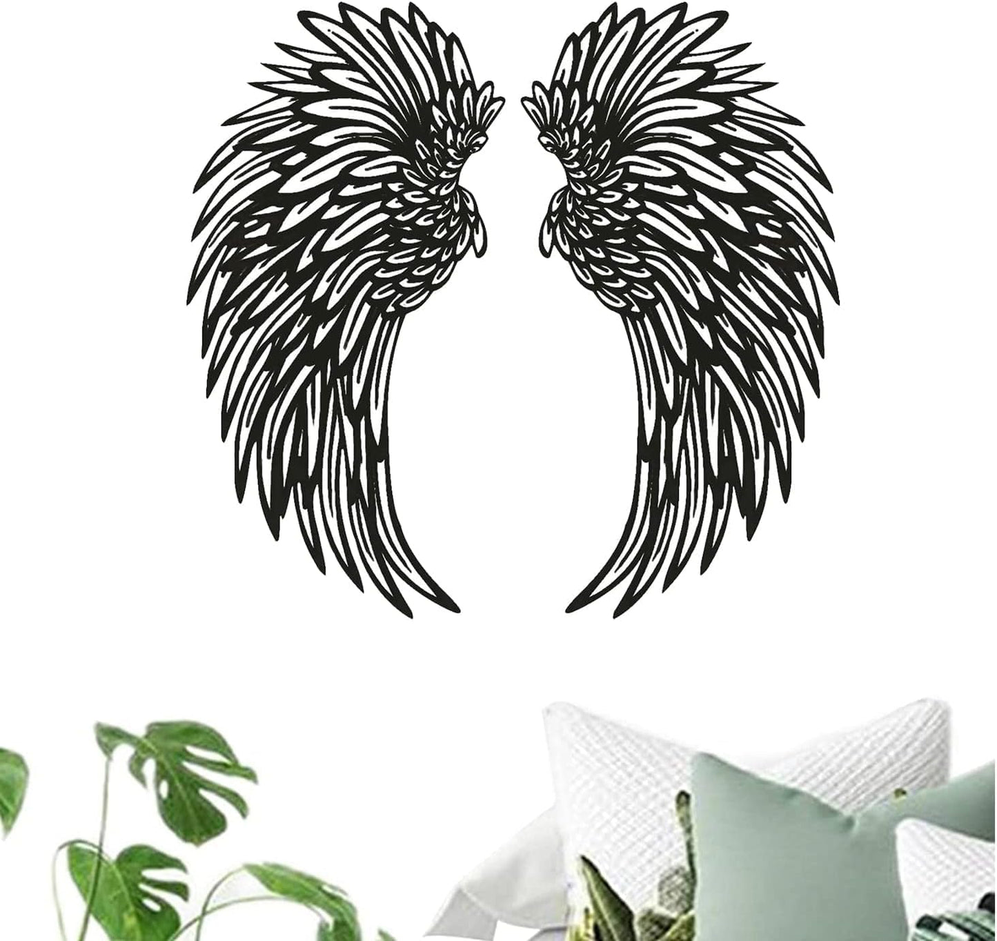 Metal Melek Kanatları Duvar Dekor