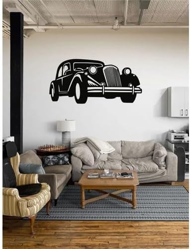 Vintage Araba Metal Duvar Dekoru