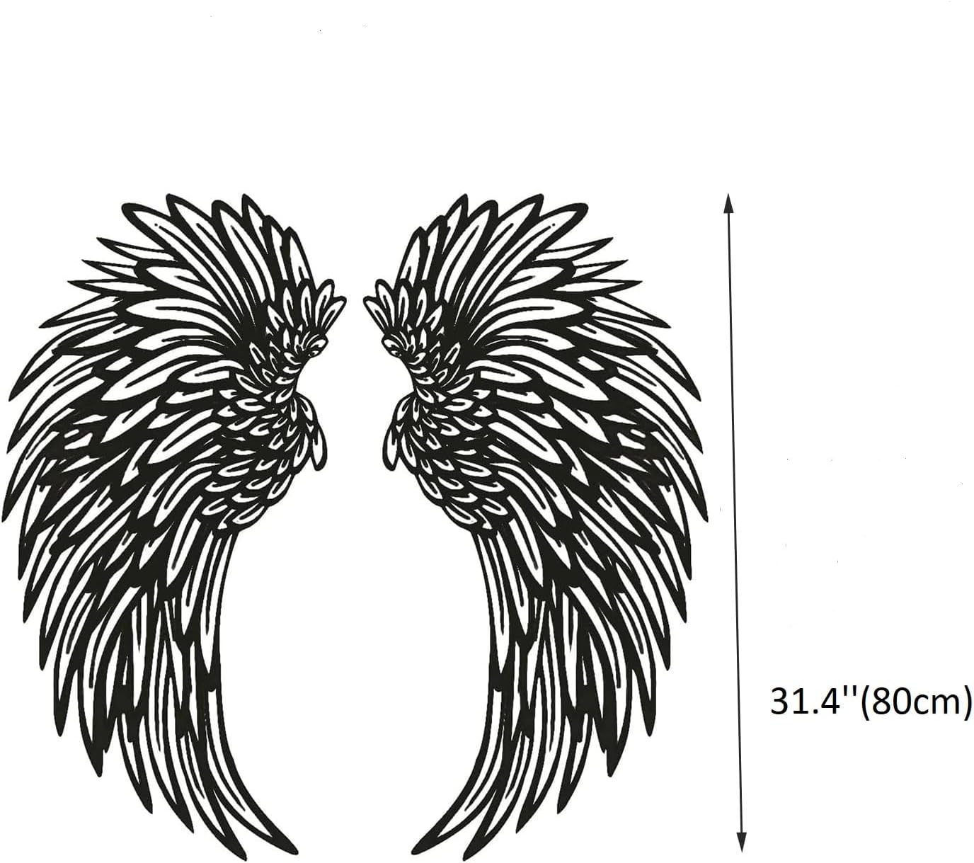 Metal Melek Kanatları Duvar Dekor