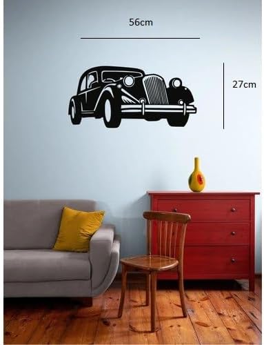 Vintage Araba Metal Duvar Dekoru