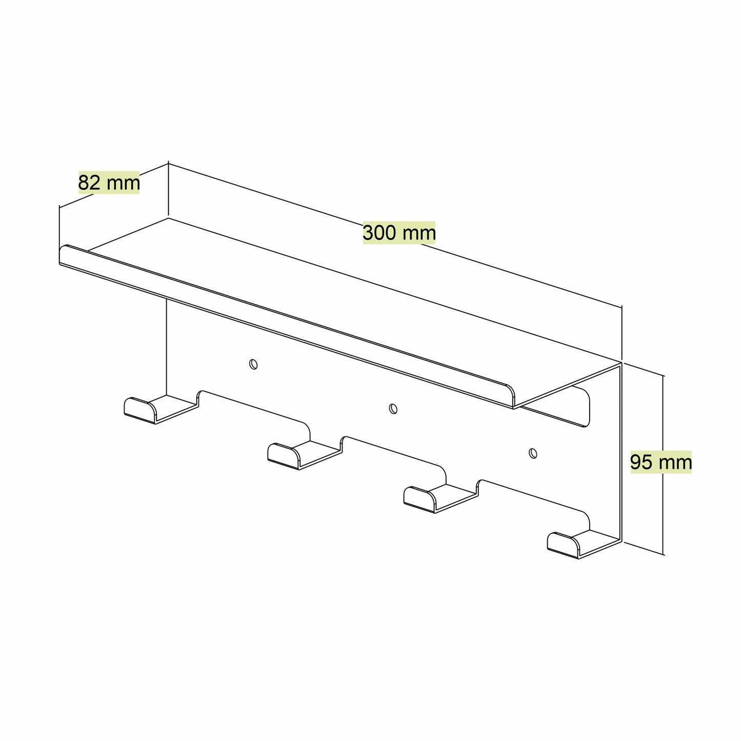 Raflı Duvar Askısı