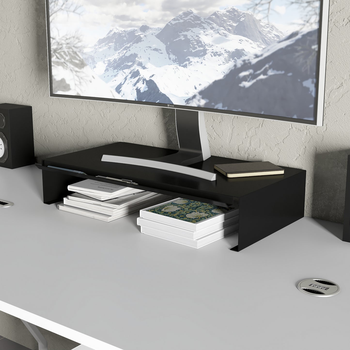 Telefon Raflı Monitör Standı