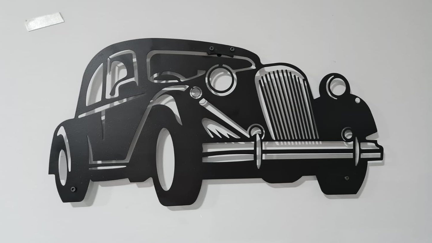 Vintage Araba Metal Duvar Dekoru