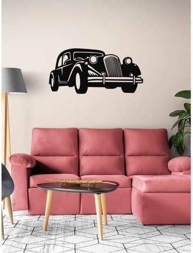 Vintage Araba Metal Duvar Dekoru