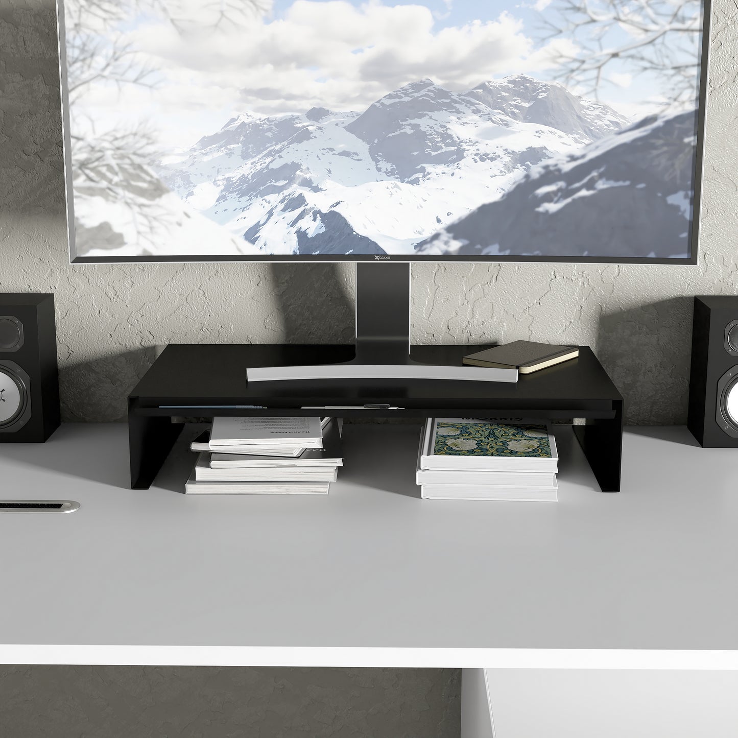 Telefon Raflı Monitör Standı