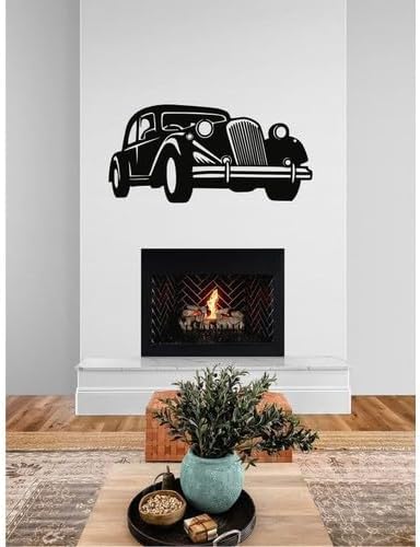 Vintage Araba Metal Duvar Dekoru