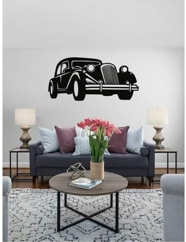 Vintage Araba Metal Duvar Dekoru