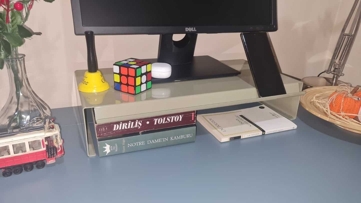 Telefon Raflı Monitör Standı